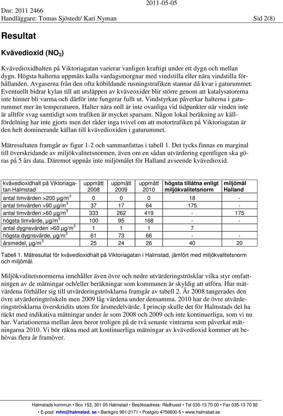 Eventuellt bidrar kylan till att utsläppen av kväveoxider blir större genom att katalysatorerna inte hinner bli varma och därför inte fungerar fullt ut.