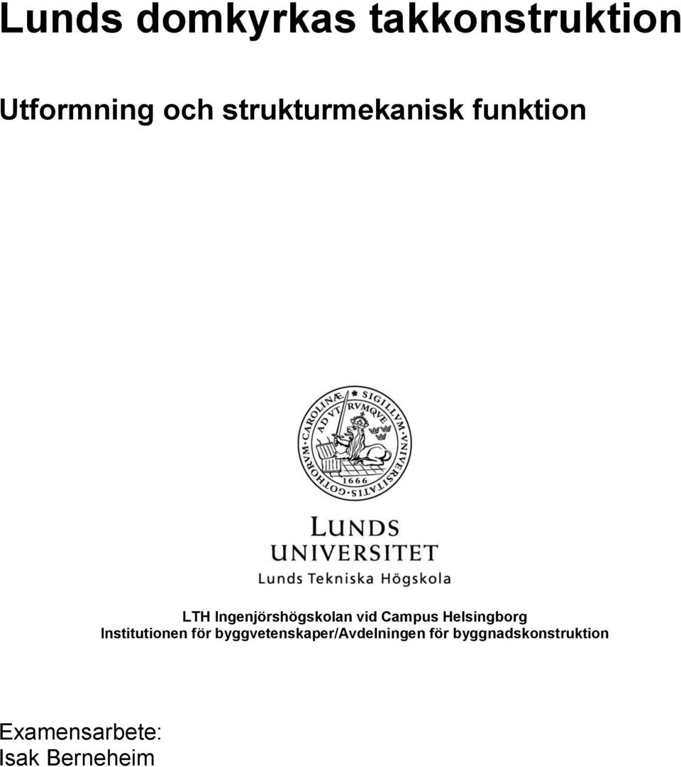 Campus Helsingborg Institutionen för