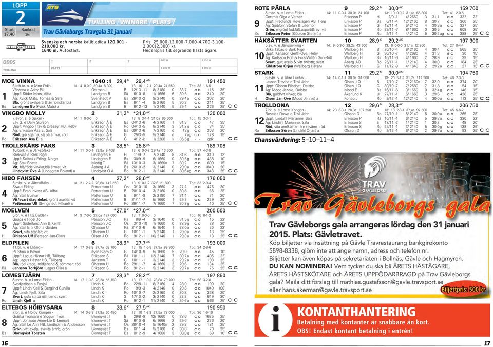 grande hästs ägare. MOE VINNA 40 :1 29,4 M 29,4 AM 191 450 6,sth.br. s.