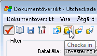 5.2 Uppdatera serverkopia Upphovsman Ev. Dokumentnummer Kategori Väljer man Uppdatera serverkopia får man in ändringarna i IDA men dokumentet behålls utcheckat. 5.