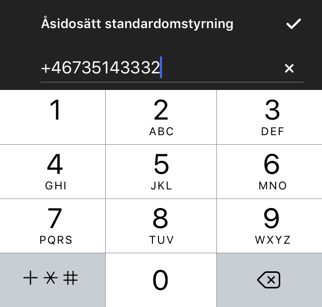 i appen 9 Ställ in vidarekoppling för aktiviteten 8 Under Aktivitetsomstyrning är alternativet Använd standardomstyrning valt som standard.