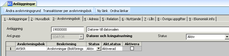 Lathund Anläggningar AT, Tillägg sid 3 (5) Klicka på Lägg till i rutan för Fasta upplysningar, för att få fram registreringsrad. I fältet Anläggn.