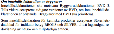 Symbolerna för Miljöbyggnad går efter GULD-nivån för respektive indikator. Om kravet uppfylls eller inte är relevant för produkt, lyser symbolen. Om kravet inte uppfylls, slocknar symbolen.