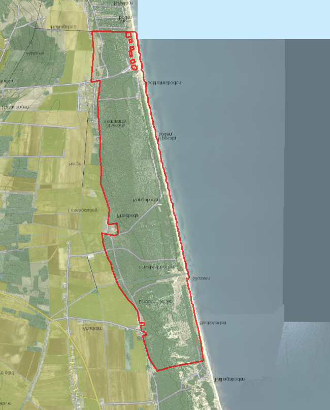 Ü Bilaga 1. Karta över Natura 2000-området Friseboda med skötselområde A-E (blå markering).