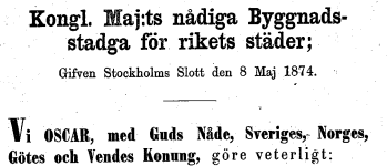 Vinklad historia 1874 Den första gemensamma