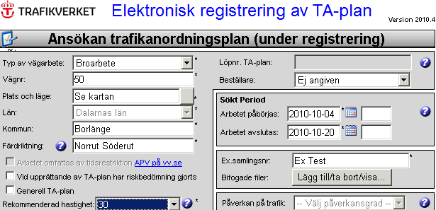 Välj knappen OK för att komma tillbaka till Faktabladet. Knappen Avbryt återgår också till Faktabladet men den skapade vägsträckan tas bort.