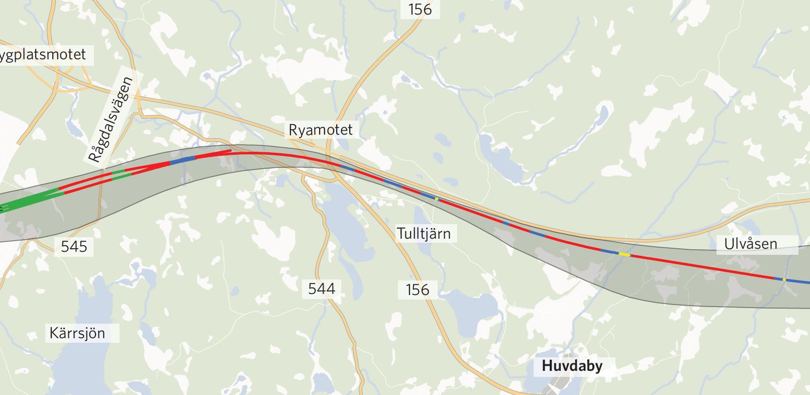 Bro över lokalväg vid Tulltjärn Bro över Huvdabybäcken Dragning