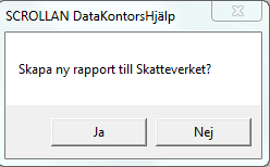 5. Skapa ROT-Rapport till Skatteverket I Scrollan kan du välja mellan att skapa en elektronisk fil som sänds in till skatteverket alternativt skriva ut pappersrapport som skickas iväg som vanlig post.