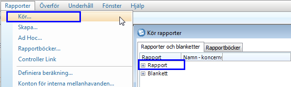 Page 12 of 35 1.3.2. Rapporter att köra igenom och granska Utöver kontrollerna i kapitel 1.3.1 finns följande fyra rapporter för att kontrollera att de aktuella blanketterna blivit korrekt ifyllda.