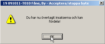 49 (51) Klicka på acceptera för att ta emot ärendet, stoppa för att stoppa ärendet.