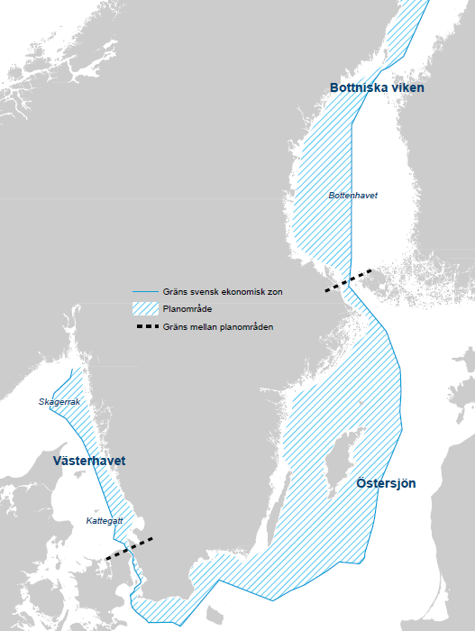 Den nationella havsplaneringen Tre nationella havsplaner Västerhavet, Östersjön, Bottniska viken Vägledning till myndigheter och