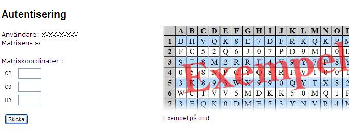 4 (7) 2. Logga in i behörighetssystemet Skolans huvudman har gett dig inloggningsuppgifter (användarnamn, lösenord och en matris). 1. Ange följande adress i din webbläsare: https://extproxy.