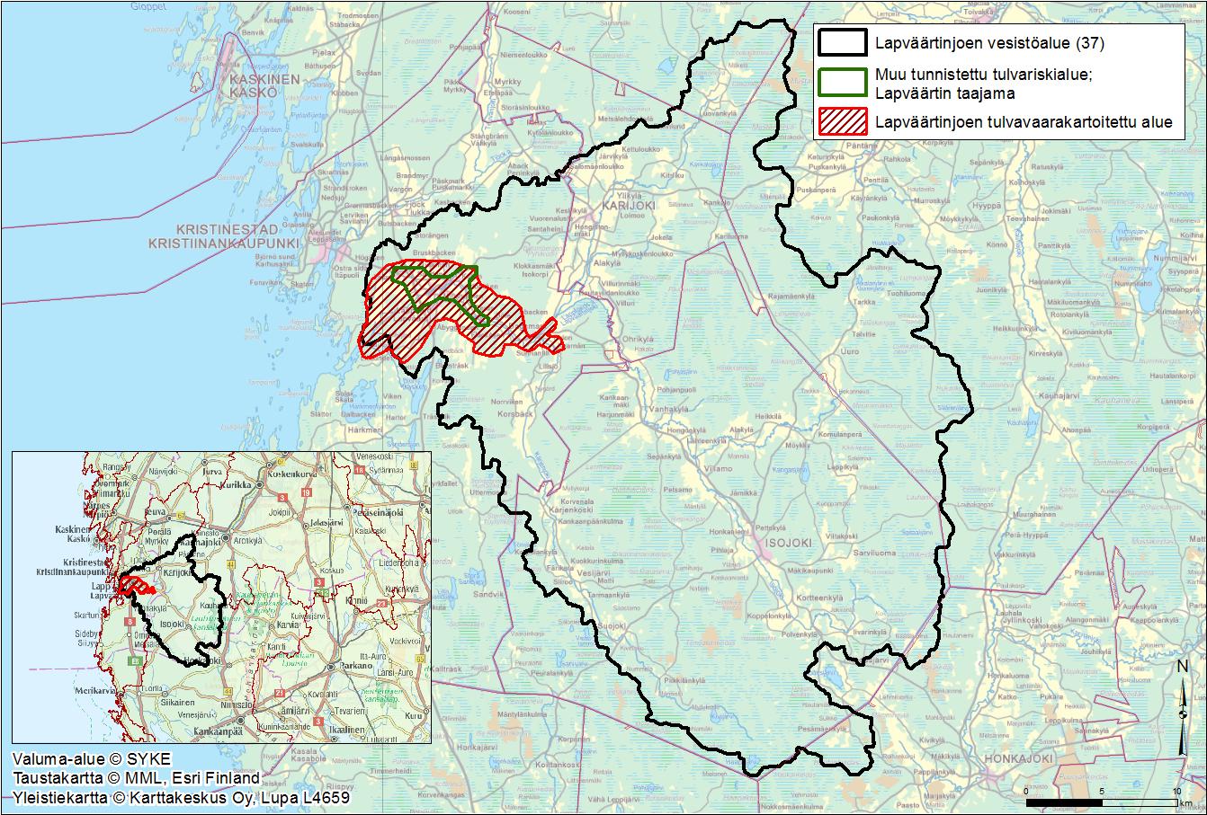 1. INLEDNING Lappfjärds ås avrinningsområde ligger huvudsakligen i Södra Österbotten och Österbotten (bild 1).