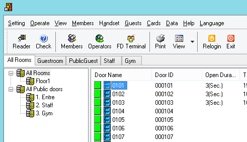 1. Select the door that you want to program 2. S50, Creating a System ID Card from Cards System ID Card 3. Check "Using for setting the initialized locks" and click on Issue and OK 4.
