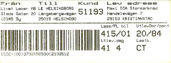 Senast Uppdaterad: 12-02-14 Exder ICA Butikspack Centralt Sida 21 av 27 Etiketten har storleken 102 x 38 mm. 3.9.