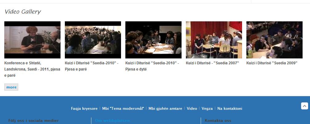 Video gallery Tryck på Video gallery-ikonen på huvudn i admin för att komma till videogallerian.