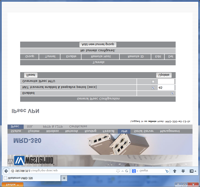 Konfigurering av Westermo MRD-350/330/310 Routrar NAT Traversal Använd NAT traversal för att kunna ha en NAT:ad IP-adress i