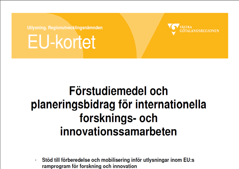 Exempel EU-kort som små och medelstora företag samt akademi, institut och offentliga