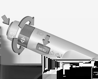 88 Instrument och reglage Indikering av: Inställningar X FärddatorW EcoFlex körassistansmeny s Välj menysidor genom att trycka på knappen MENU på blinkersspaken.