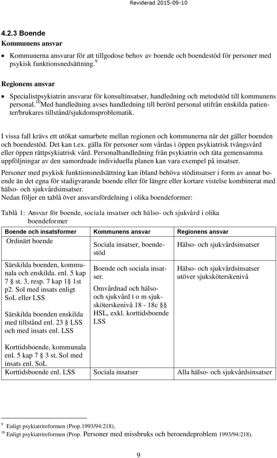 10 Med handledning avses handledning till berörd personal utifrån enskilda patienter/brukares tillstånd/sjukdomsproblematik.