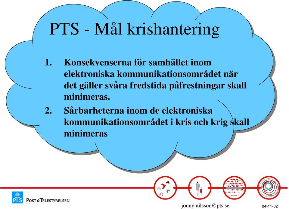 kommunikationsområdet när det gäller svåra fredstida