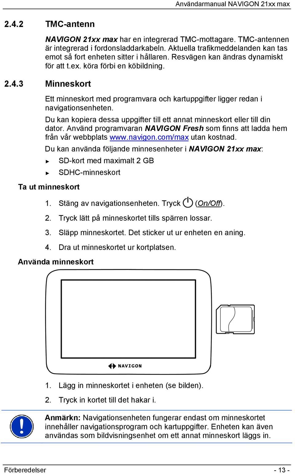 Användarmanual. NAVIGON 21xx max. Svenska - PDF Free Download