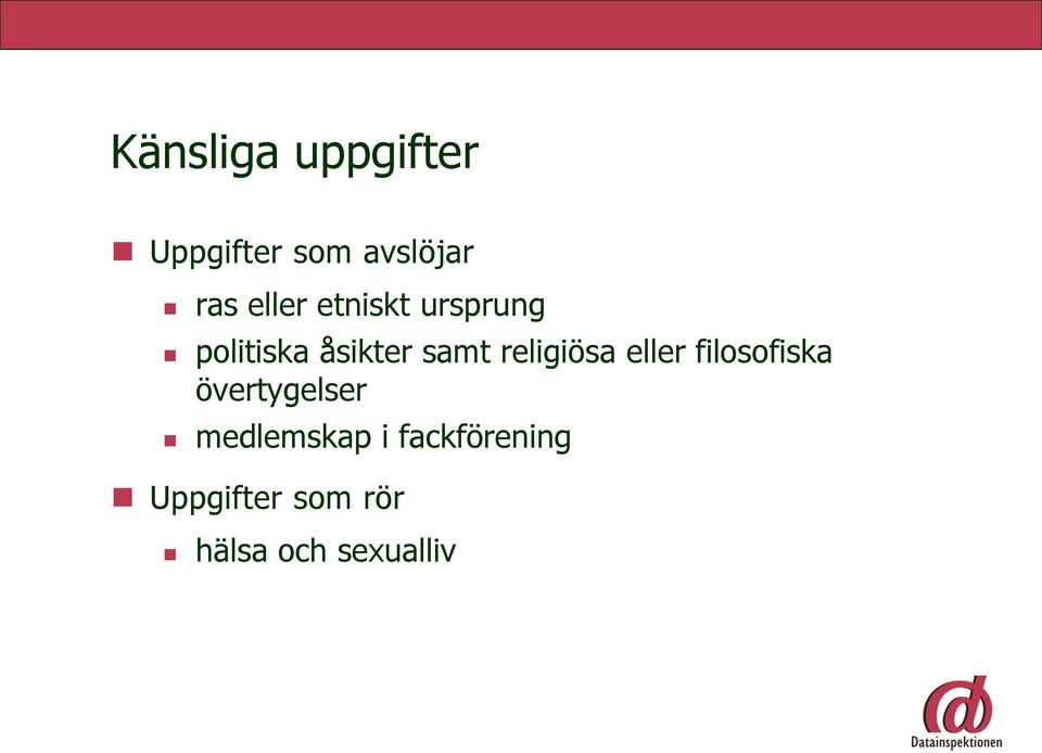 religiösa eller filosofiska övertygelser