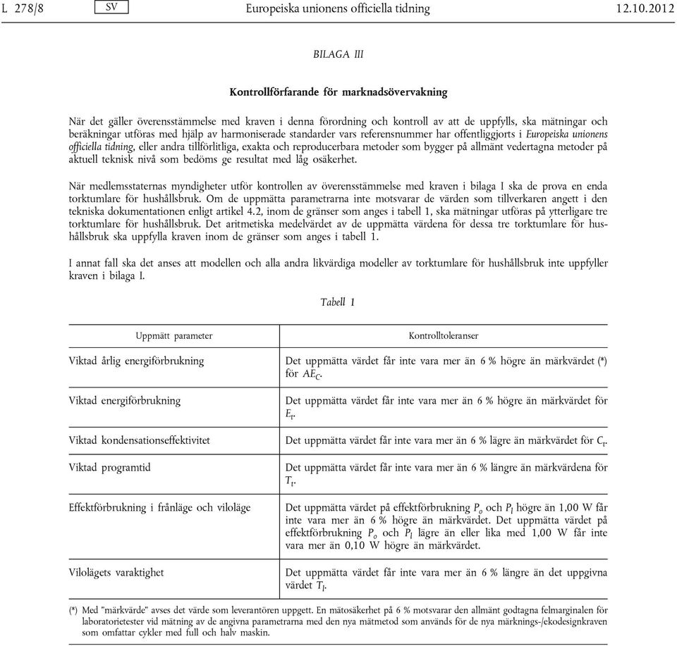 hjälp av harmoniserade standarder vars referensnummer har offentliggjorts i Europeiska unionens officiella tidning, eller andra tillförlitliga, exakta och reproducerbara metoder som bygger på allmänt