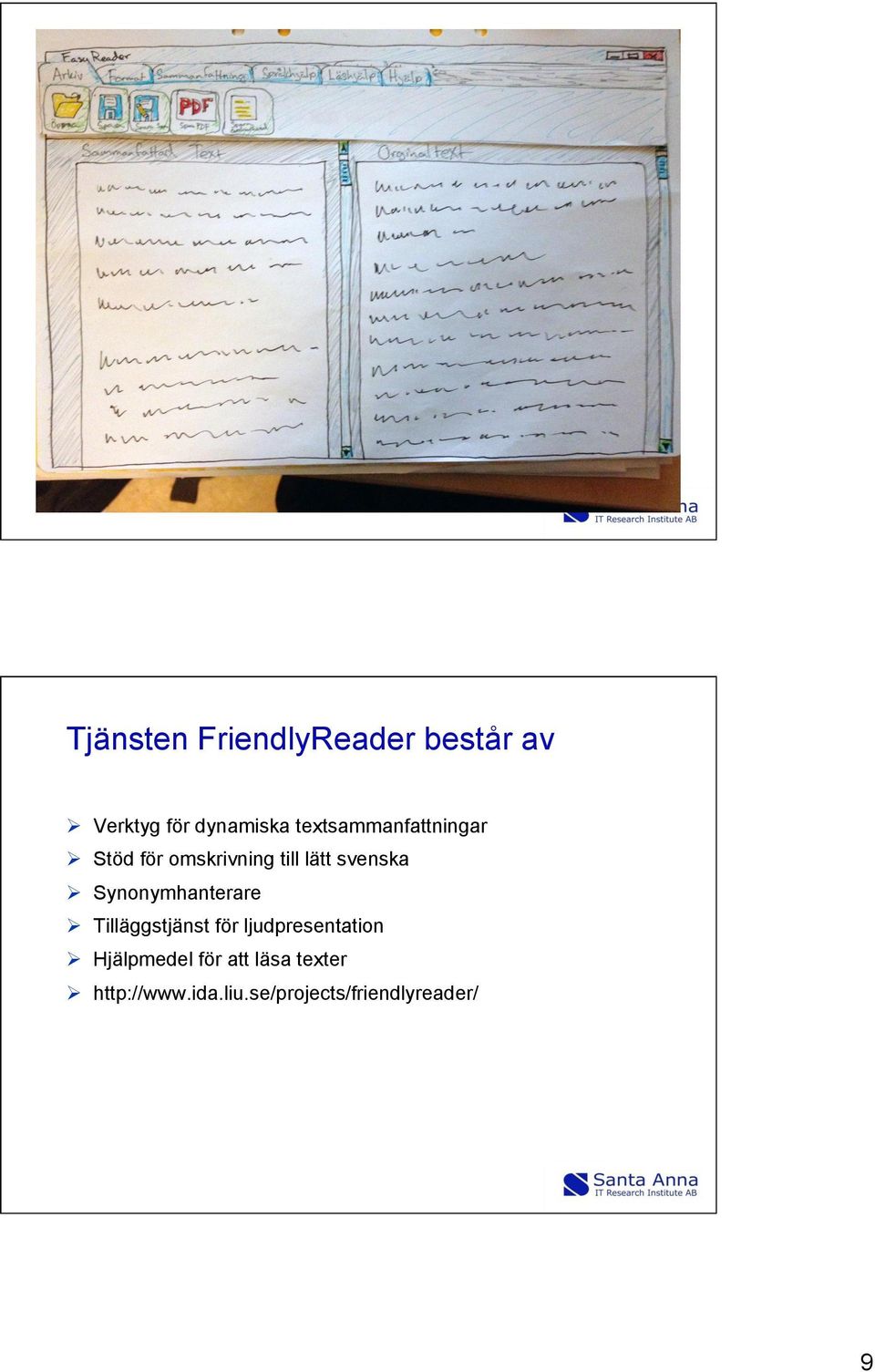Synonymhanterare Ø Tilläggstjänst för ljudpresentation Ø