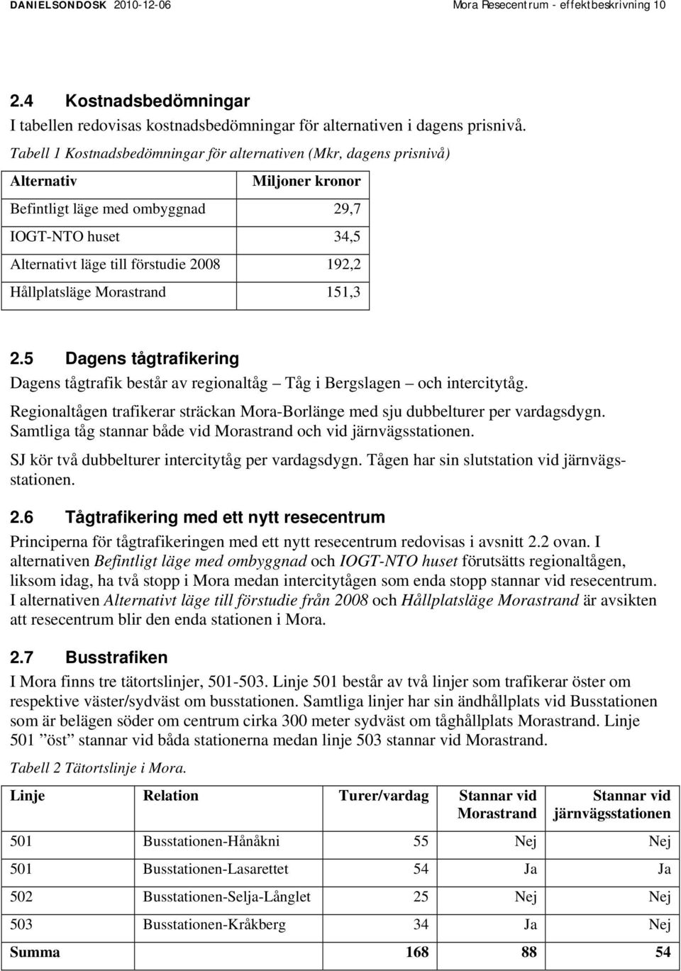 Hållplatsläge Morastrand 151,3 2.5 Dagens tågtrafikering Dagens tågtrafik består av regionaltåg Tåg i Bergslagen och intercitytåg.