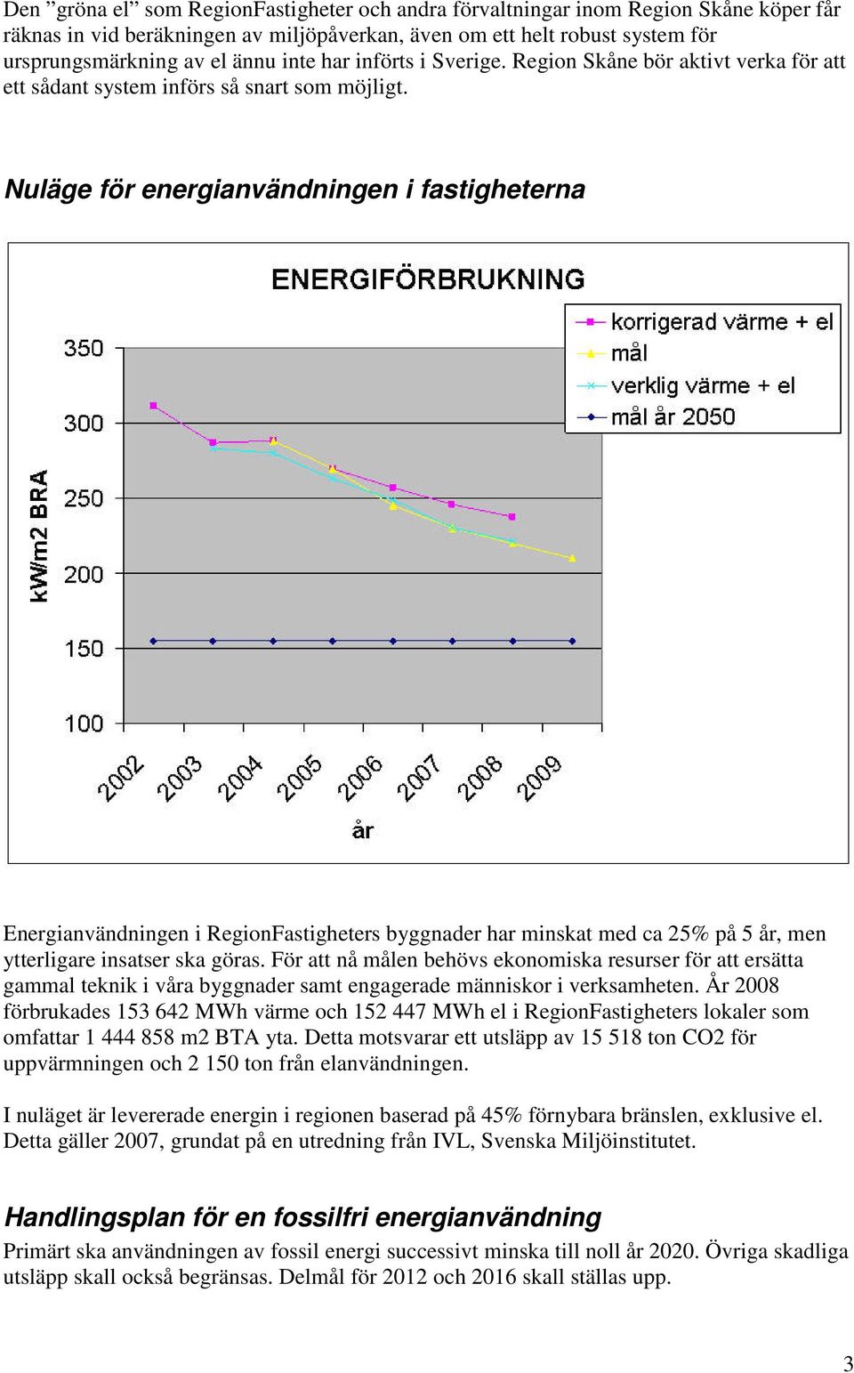 Nuläge för energianvändningen i fastigheterna Energianvändningen i RegionFastigheters byggnader har minskat med ca 25% på 5 år, men ytterligare insatser ska göras.