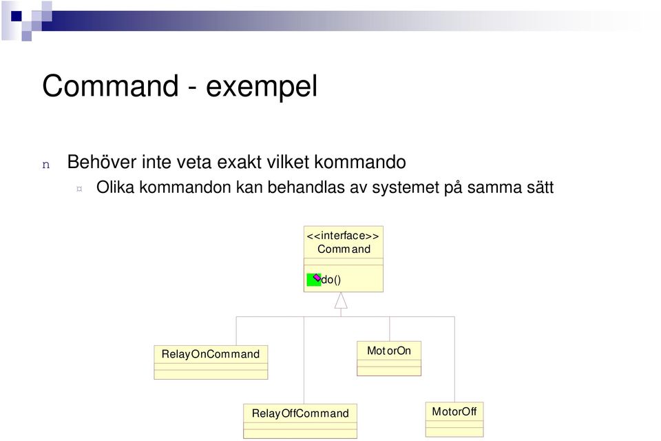 systemet på samma sätt <<iterface>> Comm ad