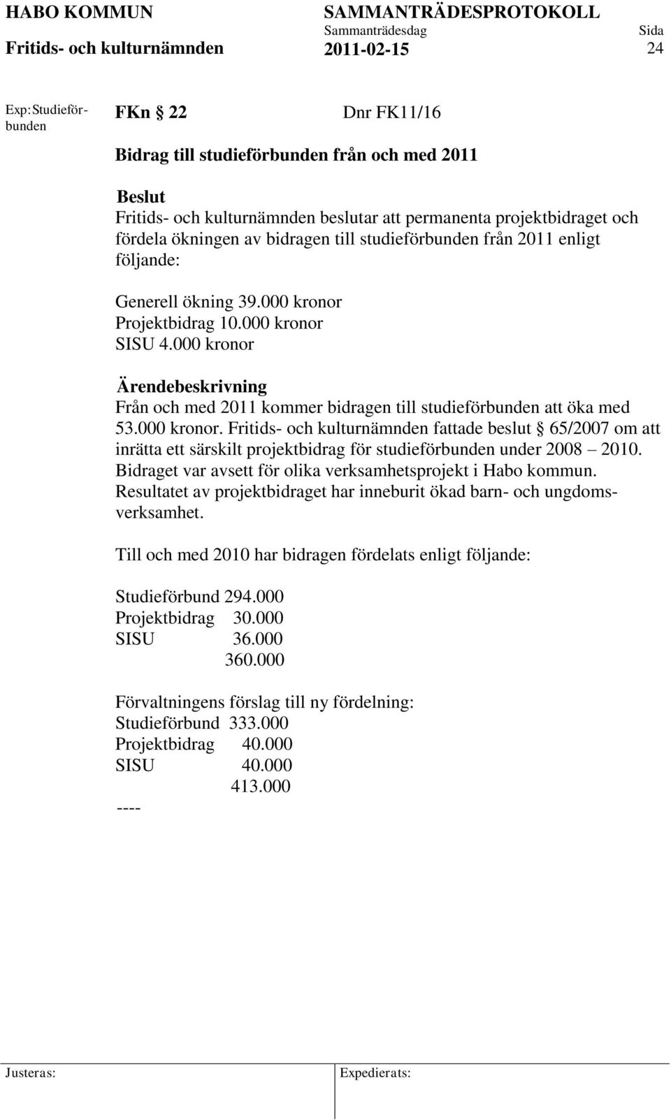 Bidraget var avsett för olika verksamhetsprojekt i Habo kommun. Resultatet av projektbidraget har inneburit ökad barn- och ungdomsverksamhet.