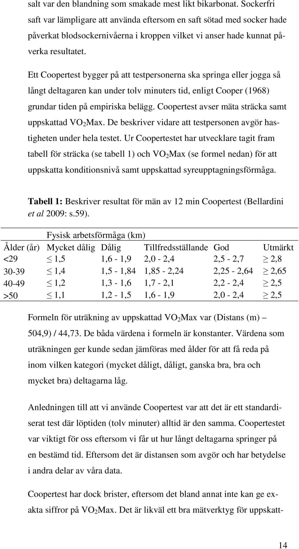 Ett Coopertest bygger på att testpersonerna ska springa eller jogga så långt deltagaren kan under tolv minuters tid, enligt Cooper (1968) grundar tiden på empiriska belägg.