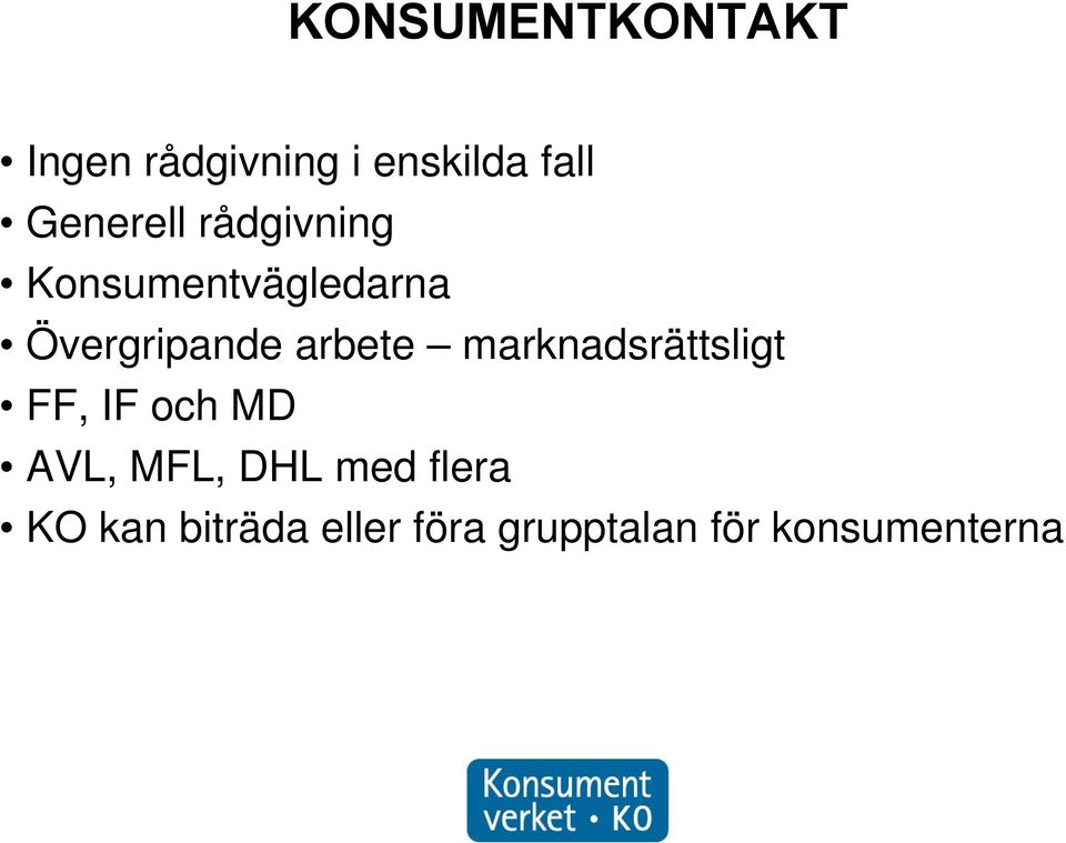 arbete marknadsrättsligt FF, IF och MD AVL, MFL, DHL