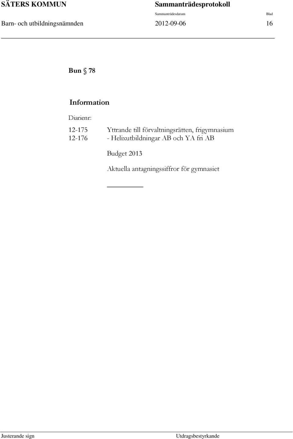 till förvaltningsrätten, frigymnasium - Helixutbildningar AB