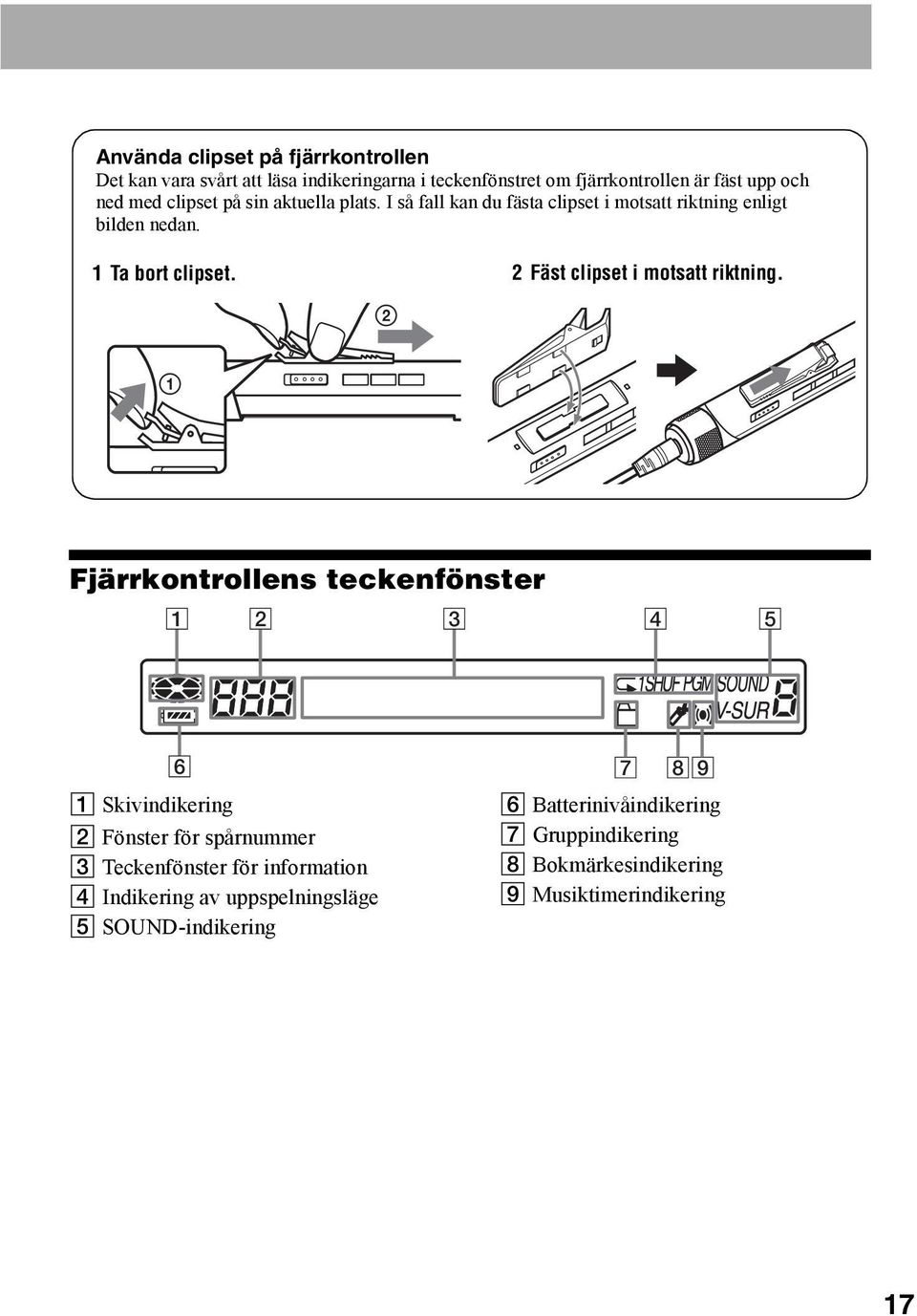 2 Fäst clipset i motsatt riktning.