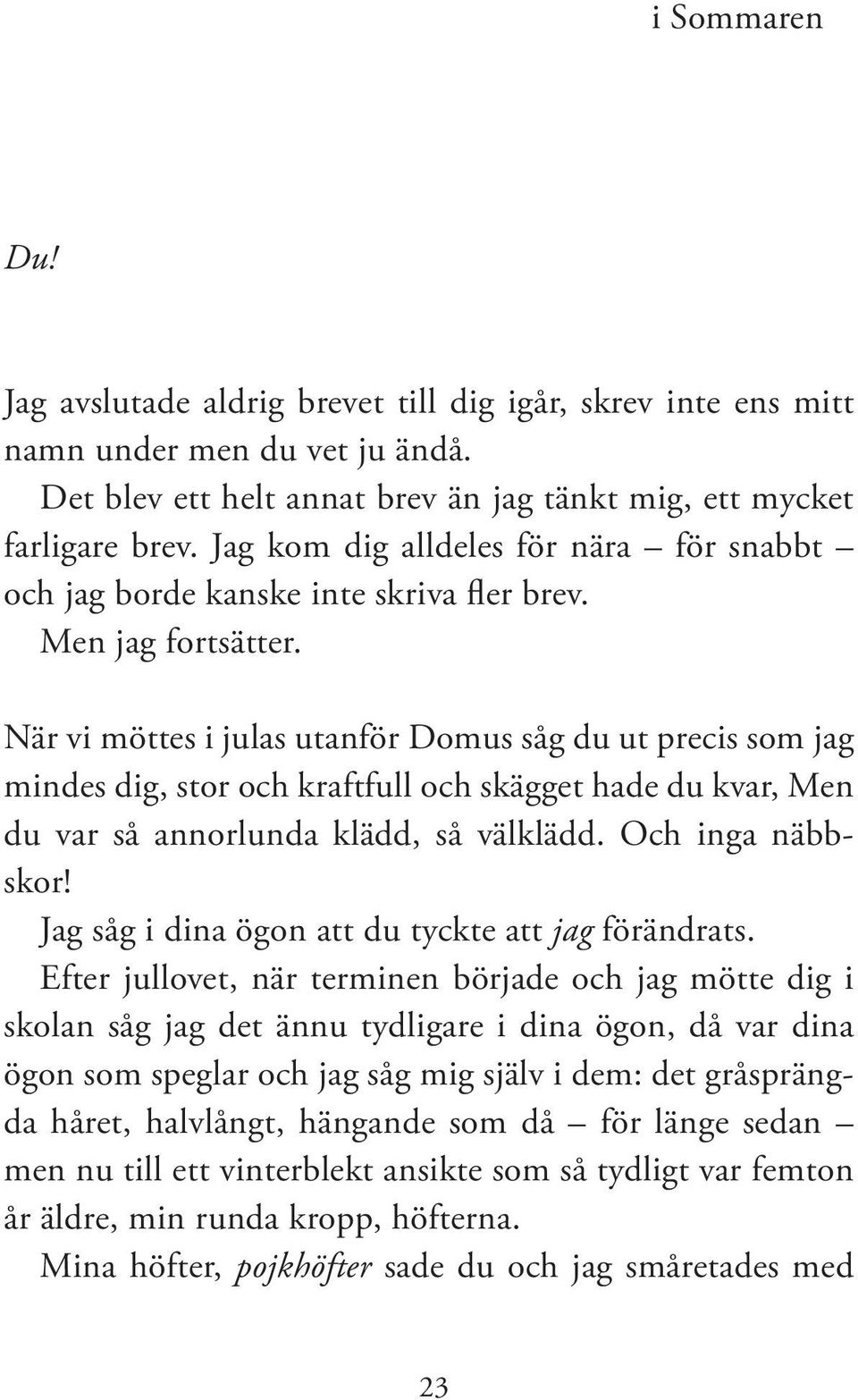 När vi möttes i julas utanför Domus såg du ut precis som jag mindes dig, stor och kraftfull och skägget hade du kvar, Men du var så annorlunda klädd, så välklädd. Och inga näbbskor!