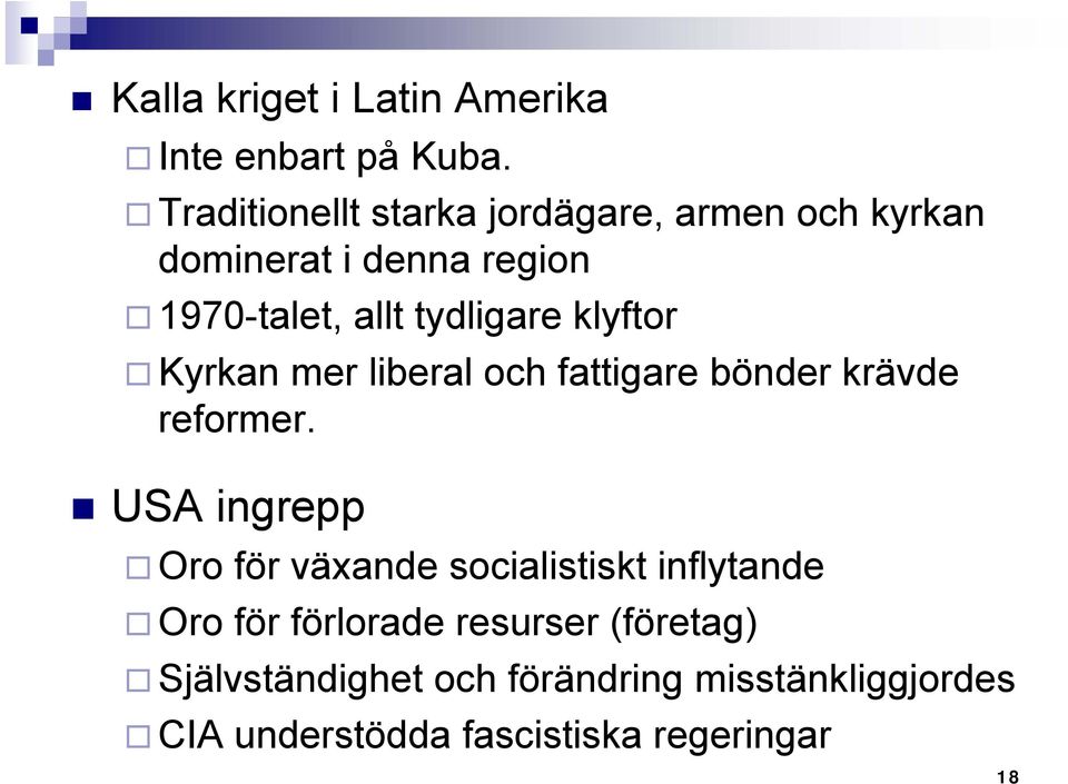 tydligare klyftor Kyrkan mer liberal och fattigare bönder krävde reformer.