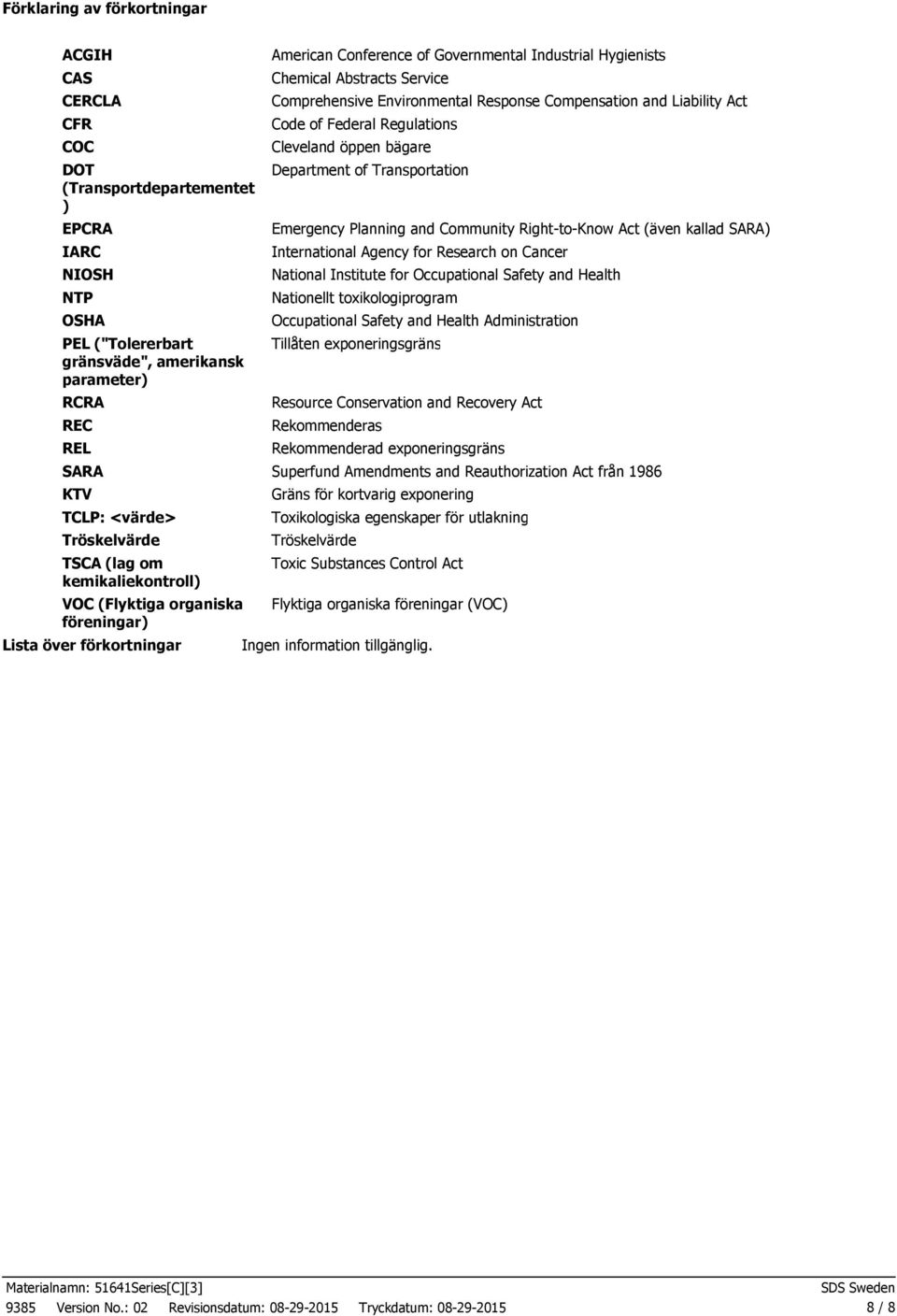 Comprehensive Environmental Response Compensation and Liability Act Code of Federal Regulations Cleveland öppen bägare Department of Transportation Emergency Planning and Community RighttoKnow Act