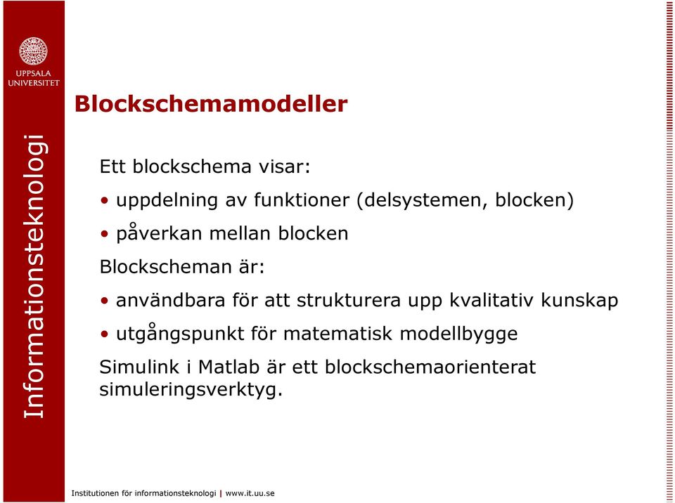 för a srkrera pp kvaliaiv knskap gångspnk för maemaisk modellbygge Simlink i