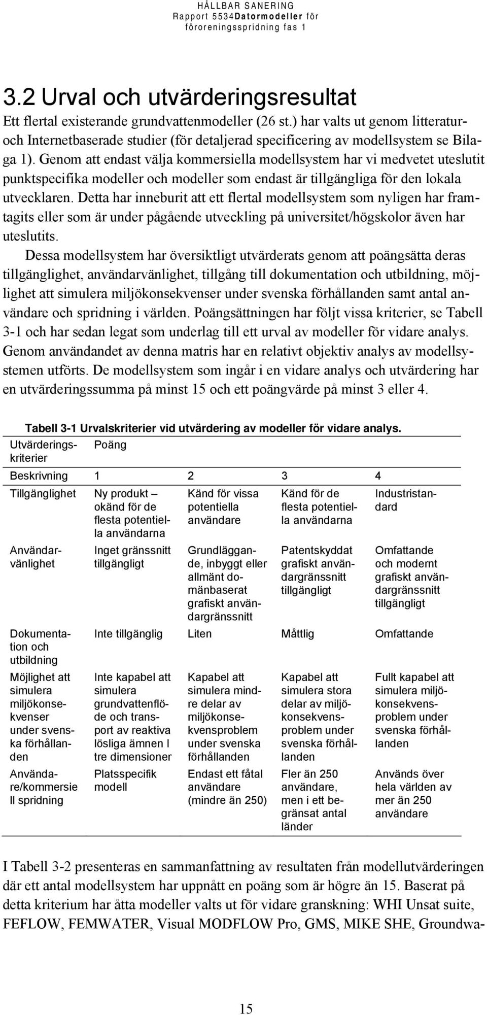 Genom att endast välja kommersiella modellsystem har vi medvetet uteslutit punktspecifika modeller och modeller som endast är tillgängliga för den lokala utvecklaren.