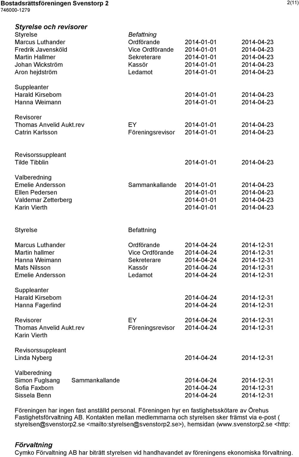 2014-01-01 2014-04-23 Revisorer Thomas Anvelid Aukt.