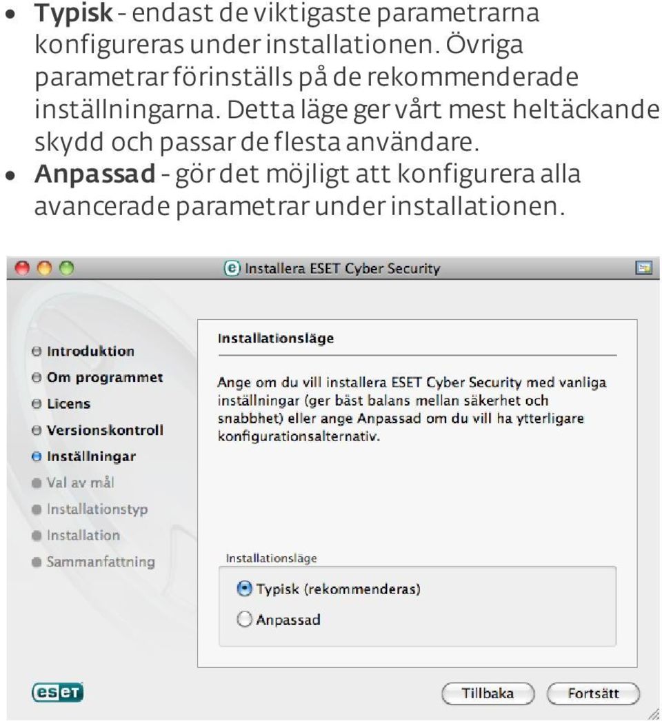 Detta läge ger vårt mest heltäckande skydd och passar de flesta användare.