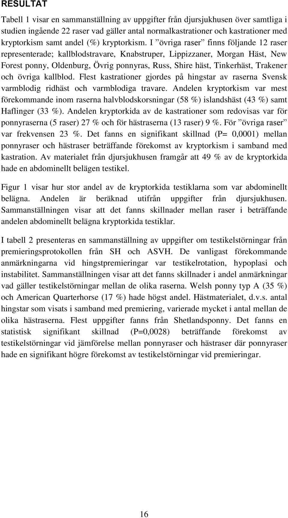 I övriga raser finns följande 12 raser representerade; kallblodstravare, Knabstruper, Lippizzaner, Morgan Häst, New Forest ponny, Oldenburg, Övrig ponnyras, Russ, Shire häst, Tinkerhäst, Trakener och