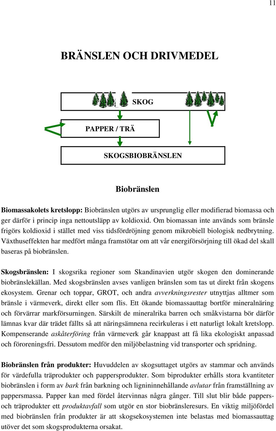 Växthuseffekten har medfört många framstötar om att vår energiförsörjning till ökad del skall baseras på biobränslen.