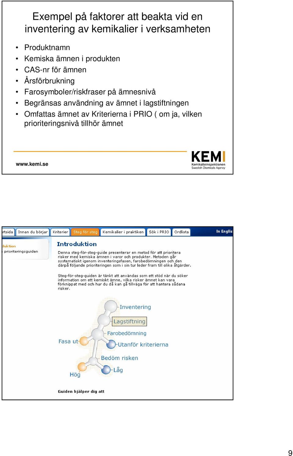 Farosymboler/riskfraser på ämnesnivå Begränsas användning av ämnet i