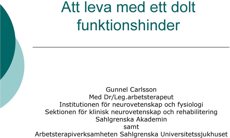 Sektionen för klinisk neurovetenskap och rehabilitering