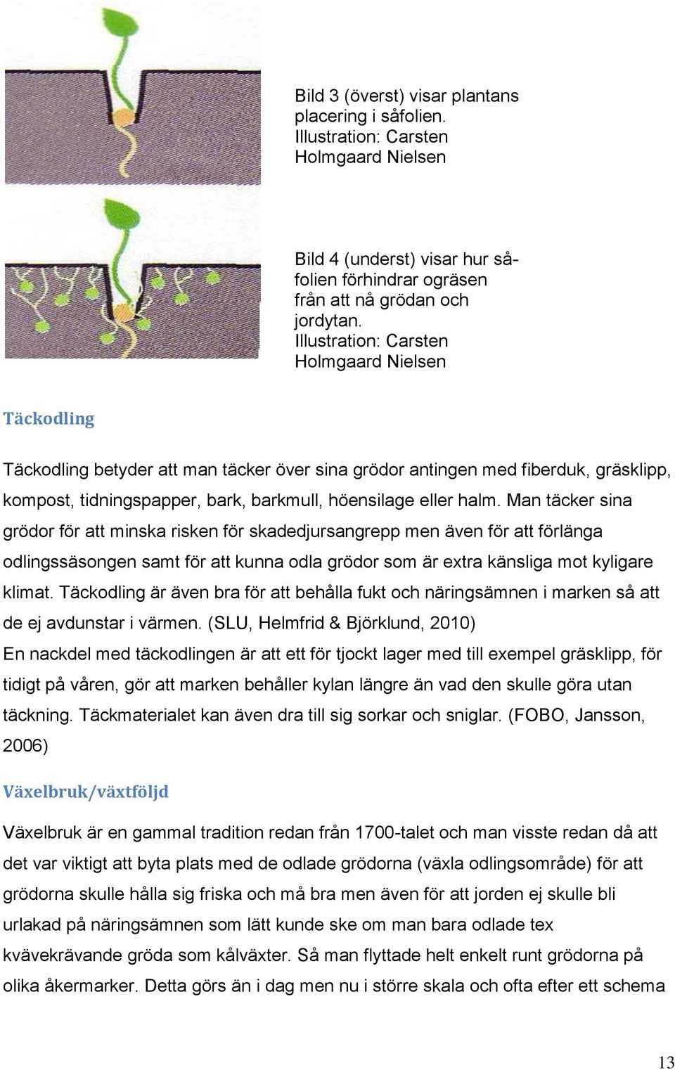 Man täcker sina grödor för att minska risken för skadedjursangrepp men även för att förlänga odlingssäsongen samt för att kunna odla grödor som är extra känsliga mot kyligare klimat.