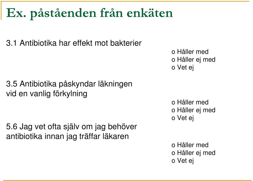 5 Antibiotika påskyndar läkningen vid en vanlig